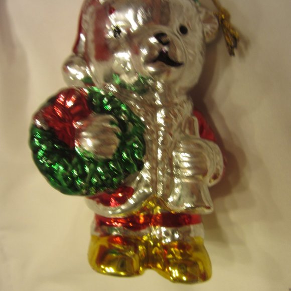 VTG 80'S METALLIC PAINTED CERAMIC ORNAMENTS, SET OF 4 - Picture 9 of 9